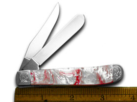 Case XX™ Knives Mini Trapper Peppermint Corelon Engraved Bolster Pocket Knife 9207PM/E