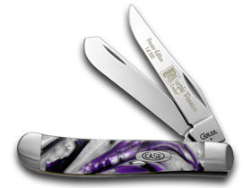W.R. Case XX Knives Purple Passion Genuine Corelon 1/500 Mini Trapper Pocket Knife 9207PP