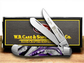W.R. Case XX Knives Purple Passion Genuine Corelon 1/500 Mini Trapper Pocket Knife 9207PP