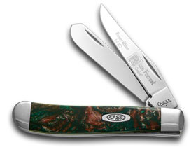 W.R. Case XX Knives Rain Forrest Genuine Corelon Mini Trapper 1/500 Pocket Knife 9207RF