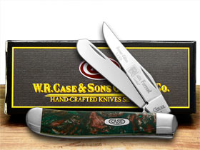 W.R. Case XX Knives Rain Forrest Genuine Corelon Mini Trapper 1/500 Pocket Knife 9207RF