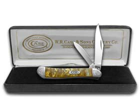 Case XX™ Knives Peanut Engraved Bolster Abalone Corelon Stainless Pocket Knife 9220AB/E