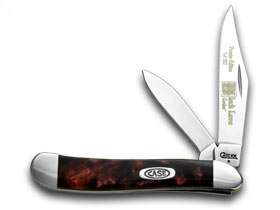 Case XX™ Knives Peanut Black Lava Genuine Corelon 1/500 Stainless Pocket Knife 9220BKL