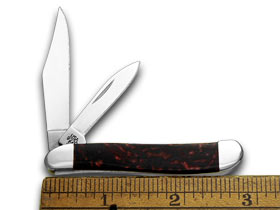 W.R. Case XX Knives Black Lava Genuine Corelon Peanut 1/500 Pocket Knife 9220BKL