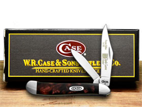 W.R. Case XX Knives Black Lava Genuine Corelon Peanut 1/500 Pocket Knife 9220BKL