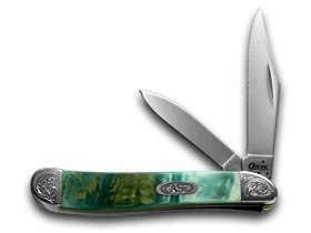 W.R. Case XX Knives Engraved Bolster Series Genuine Cloudland Corelon Peanut Pocket Knife 9220CL/E