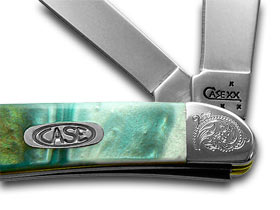 W.R. Case XX Knives Engraved Bolster Series Genuine Cloudland Corelon Peanut Pocket Knife 9220CL/E