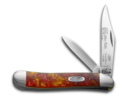 Case XX™ Knives Peanut Golden Ruby Genuine Corelon 1/1200 Stainless Pocket Knife 9220GR