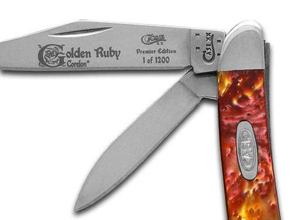 Case XX™ Knives Peanut Golden Ruby Genuine Corelon 1/1200 Stainless Pocket Knife 9220GR