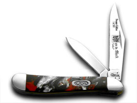 Case XX™ Knives Peanut Man In Black Genuine Corelon 1/500 Stainless Pocket Knife 9220MB