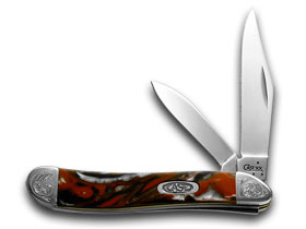 W.R. Case XX Knives Engraved Bolster Series Genuine Man Black Corelon Peanut Pocket Knife 9220MB/E