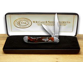 W.R. Case XX Knives Engraved Bolster Series Genuine Man Black Corelon Peanut Pocket Knife 9220MB/E