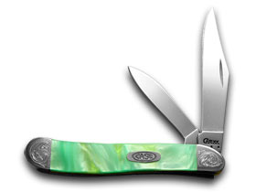 Case XX™ Knives Peanut Engraved Bolster Rainbow Corelon Stainless Pocket Knife 9220RB/E