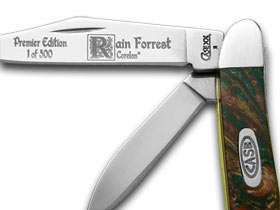 W.R. Case XX Knives Rain Forrest Genuine Corelon Peanut 1/500 Pocket Knife 9220RF-LTD