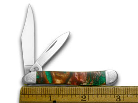 Case XX™ Knives Peanut Engraved Bolster Rain Forrest Corelon Stainless 9220RF/E