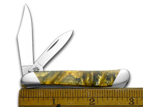 W.R. Case XX Knives Slant Series 24 Karat Corelon Peanut 1/2500 Stainless Pocket Knife S922024KT