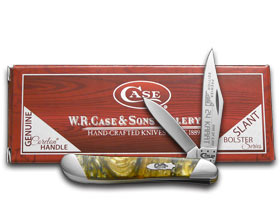 W.R. Case XX Knives Slant Series 24 Karat Corelon Peanut 1/2500 Stainless Pocket Knife S922024KT