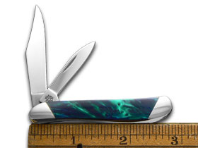 W.R. Case XX Knives Slant Series Aquarius Corelon Peanut 1/2500 Stainless Pocket Knife S9220AQ
