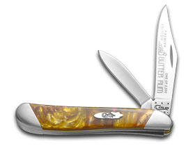 W.R. Case XX Knives Slant Series Butter Rum Corelon Peanut 1/2500 Stainless Pocket Knife S9220BR