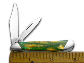 W.R. Case XX Knives Slant Series Cat's Eye Corelon Peanut 1/2500 Stainless Pocket Knife S9220CE