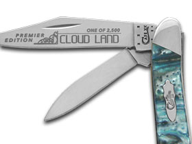 W.R. Case XX Knives Slant Series Cloud Land Corelon Peanut 1/2500 Stainless Pocket Knife S9220CL