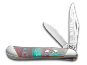 W.R. Case XX Knives Slant Series Coral Sea Corelon Peanut 1/2500 Stainless Pocket Knife S9220CS