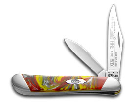 W.R. Case XX Knives Slant Series Fire In The Box Corelon Peanut 1/2500 Stainless Pocket Knife S9220FIB