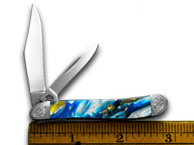 Case XX™ Knives Peanut Engraved Bolster Sapphire Glow Corelon Stainless 9220SG/E