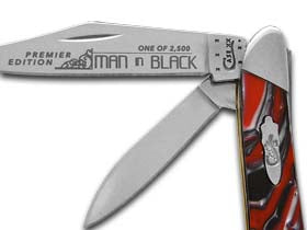 W.R. Case XX Knives Slant Series Man In Black Corelon Peanut 1/2500 Stainless Pocket Knife S9220MB