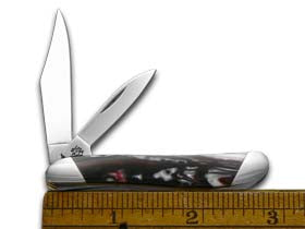 W.R. Case XX Knives Slant Series Man In Black Corelon Peanut 1/2500 Stainless Pocket Knife S9220MB