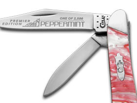W.R. Case XX Knives Slant Series Peppermint Corelon Peanut 1/2500 Stainless Pocket Knife S9220PM