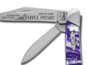 W.R. Case XX Knives Slant Series Purple Passion Corelon Peanut 1/2500 Stainless Pocket Knife S9220PP