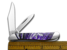 W.R. Case XX Knives Slant Series Purple Passion Corelon Peanut 1/2500 Stainless Pocket Knife S9220PP
