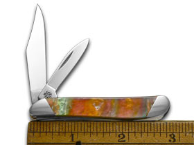 W.R. Case XX Knives Slant Series Rainbow Corelon Peanut 1/2500 Stainless Pocket Knife S9220RB