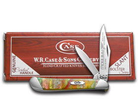 W.R. Case XX Knives Slant Series Rainbow Corelon Peanut 1/2500 Stainless Pocket Knife S9220RB