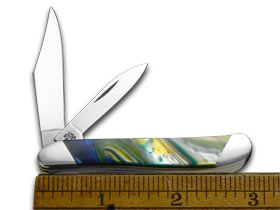 W.R. Case XX Knives Slant Series Sapphire Glow Corelon Peanut 1/2500 Stainless Pocket Knife S9220SG