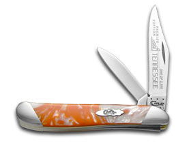 W.R. Case XX Knives Slant Series Tennessee Orange Corelon Peanut 1/2500 Stainless Pocket Knife S9220TN