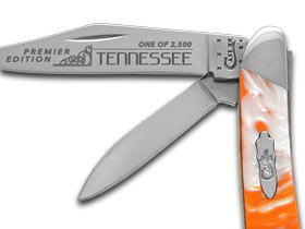 W.R. Case XX Knives Slant Series Tennessee Orange Corelon Peanut 1/2500 Stainless Pocket Knife S9220TN