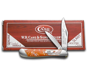 W.R. Case XX Knives Slant Series Tennessee Orange Corelon Peanut 1/2500 Stainless Pocket Knife S9220TN