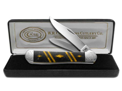 W.R. Case XX Knives Copperhead Diamond Series 1/500 Black Pearl & Pot of Gold Corelon 9249BKPGD/DE Stainless Pocket Knife