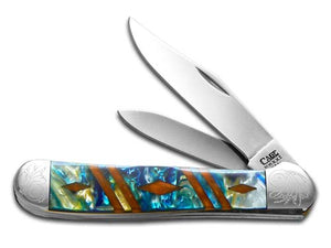 W.R. Case XX Knives Copperhead Diamond Series 1/500 Cat's Eye & Burly Oak Corelon 9249CEBO/DE Stainless Pocket Knife