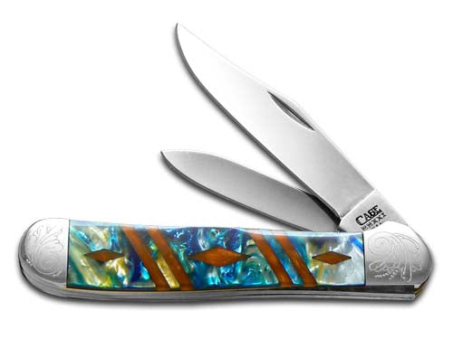 W.R. Case XX Knives Copperhead Diamond Series 1/500 Cat's Eye & Burly Oak Corelon 9249CEBO/DE Stainless Pocket Knife