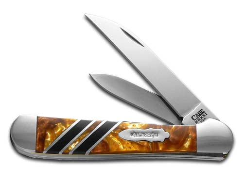 W.R. Case XX Knives Copperhead Vault Collection 24K & Black Pearl Corelon 9249W-24KBLK Stainless Pocket Knife