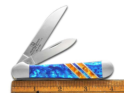 W.R. Case XX Knives Copperhead Vault Collection Blue Cloud & Butter Rum Corelon 9249W-BCBR Stainless Pocket Knife