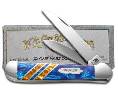 W.R. Case XX Knives Copperhead Vault Collection Blue Cloud & Butter Rum Corelon 9249W-BCBR Stainless Pocket Knife