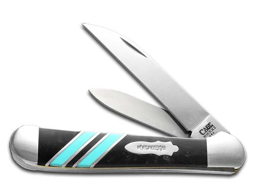 W.R. Case XX Knives Copperhead Vault Collection Black Pearl & Turquoise Corelon 9249W-BLKTUR Stainless Pocket Knife