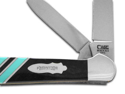 W.R. Case XX Knives Copperhead Vault Collection Black Pearl & Turquoise Corelon 9249W-BLKTUR Stainless Pocket Knife