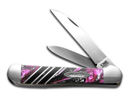 W.R. Case XX Knives Copperhead Vault Collection 1/250 Black & Pink & America's Black Coal Corelon 9249W-BNKABC Stainless Pocket Knife