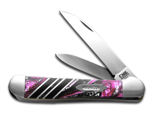 W.R. Case XX Knives Copperhead Vault Collection 1/250 Black & Pink & America's Black Coal Corelon 9249W-BNKABC Stainless Pocket Knife