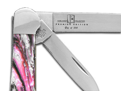 W.R. Case XX Knives Copperhead Vault Collection 1/250 Black & Pink & America's Black Coal Corelon 9249W-BNKABC Stainless Pocket Knife